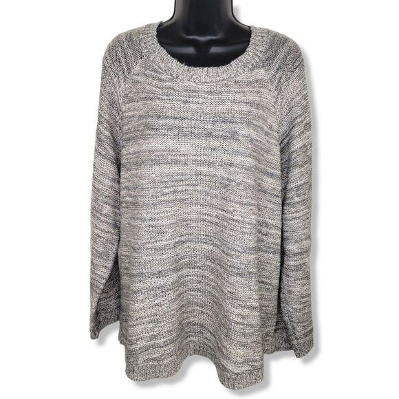 Avenue crewneck marled w/metallic thread sweater size 18/20 - Picture 1 of 6